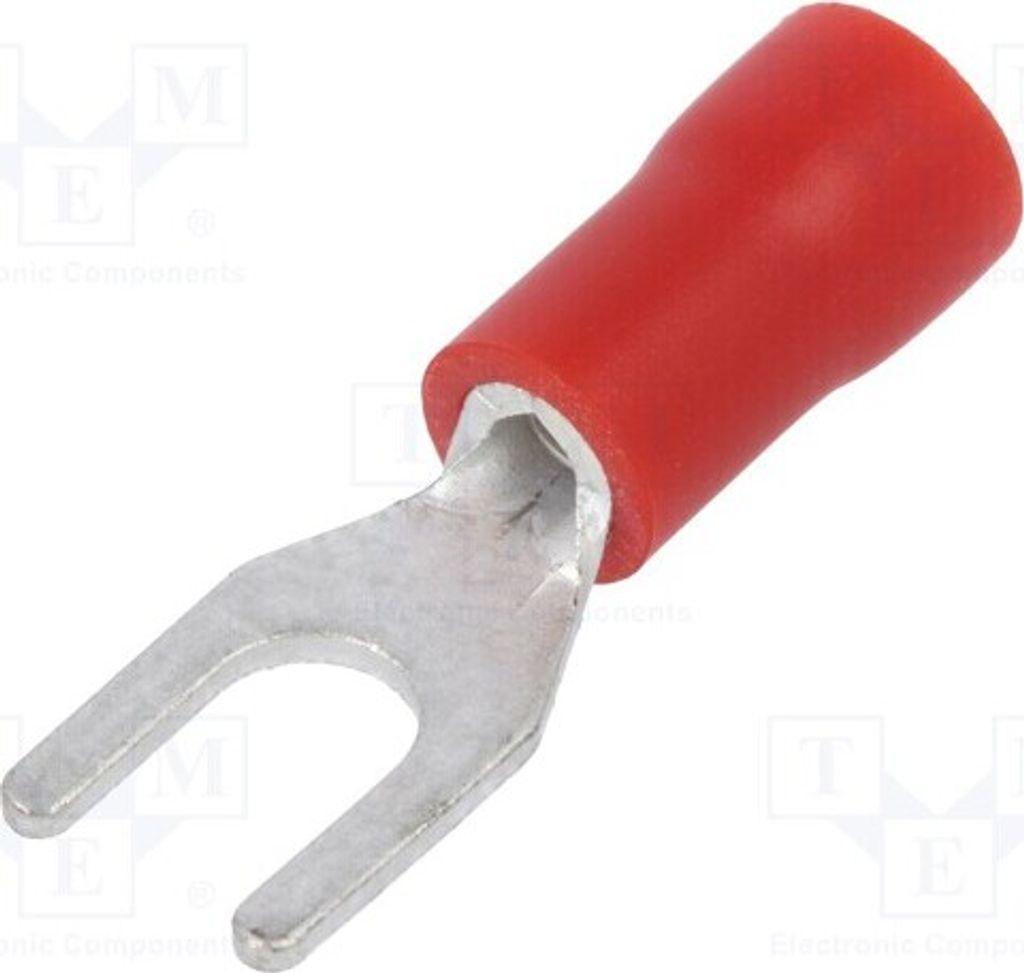 20x Gabelkabelschuh Ø: 3,7mm M3,5 Klemmverbindung 0,5÷1mm2 rot ST-094/R Isolierte