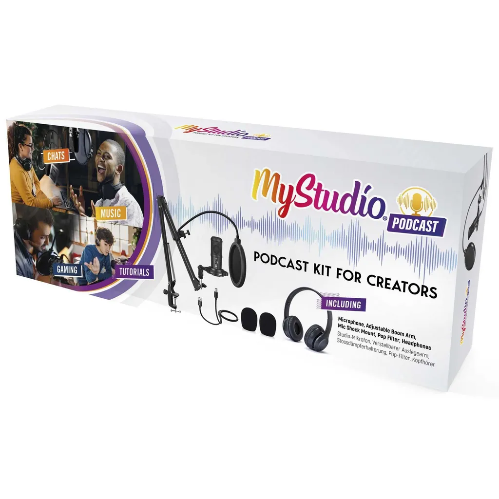 Pack Studio de Podcast MyStudio Easypix avec Accessoires de Création - 16