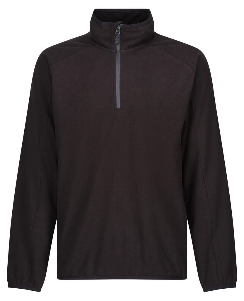 Regatta Professional - Fleece-Oberteil mit halbem Reißverschluss für Herren RG9760 (M) (Schwarz/Mittelgrau)
