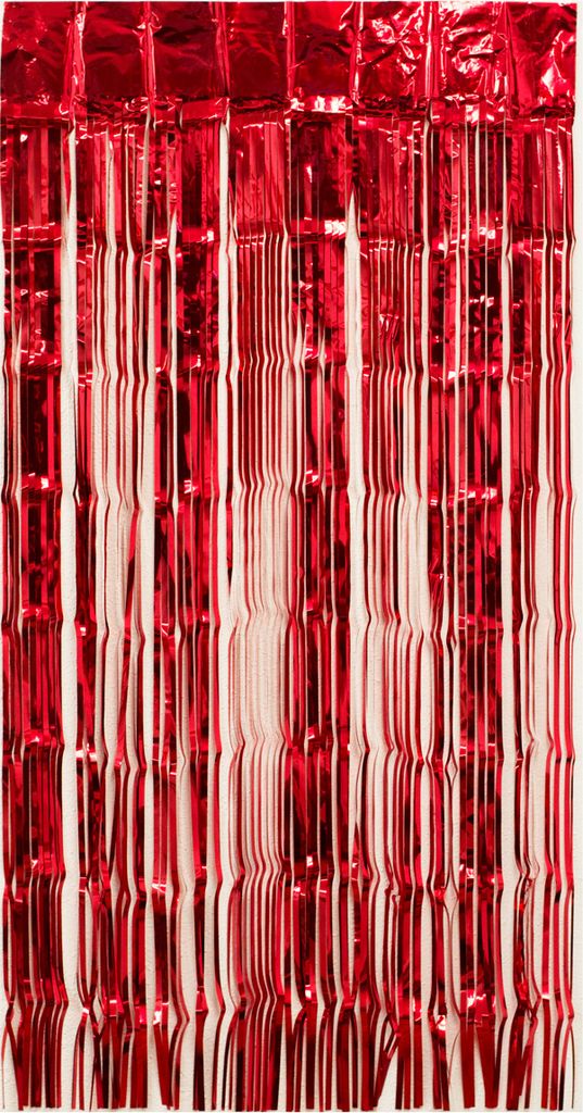Lametta Vorhang 50x100cm, Farbauswahl:rot Produktbild 