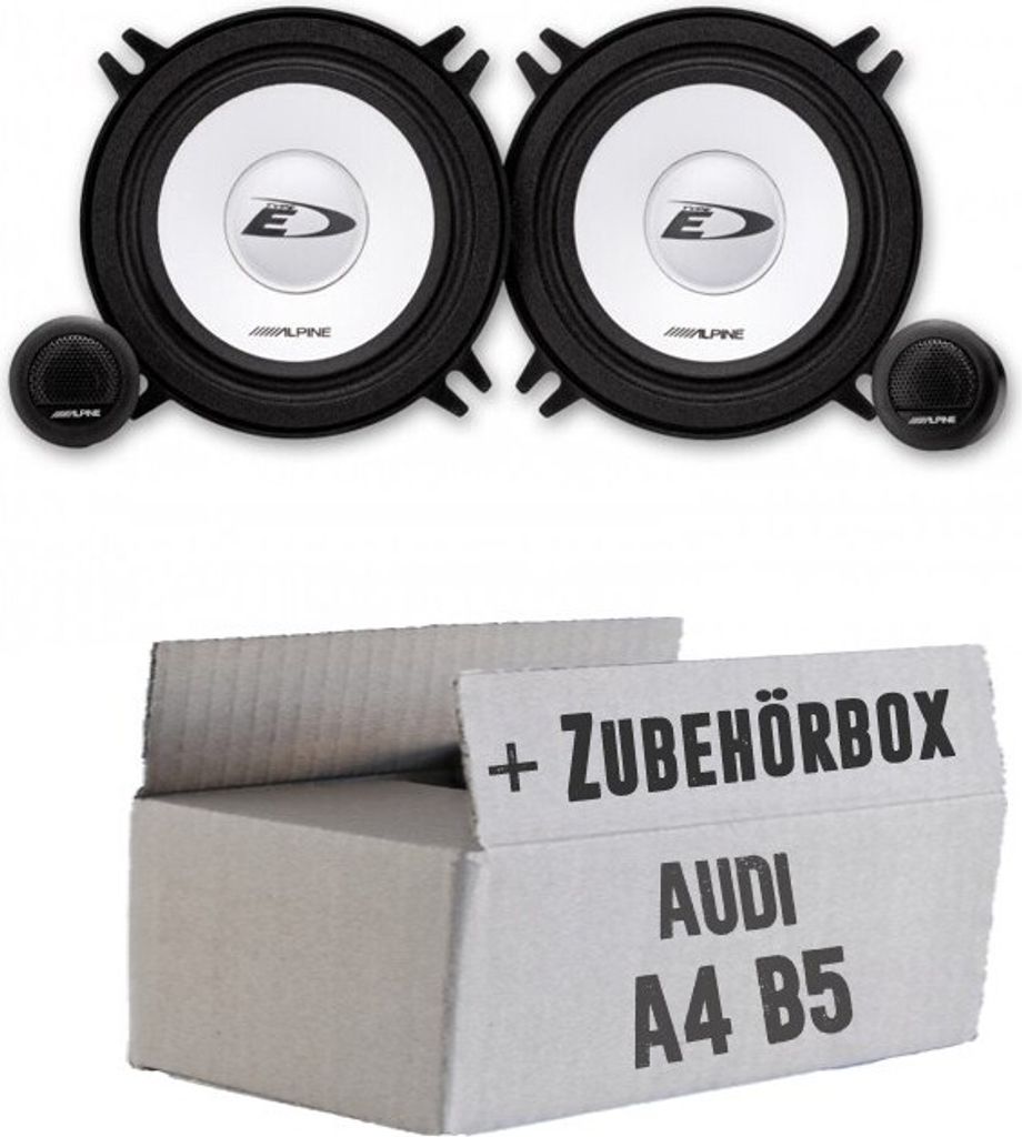 Alpine SXE-1350s - 13cm Lautsprecher Einbauset passend für Audi A4 B5 - justSOUND