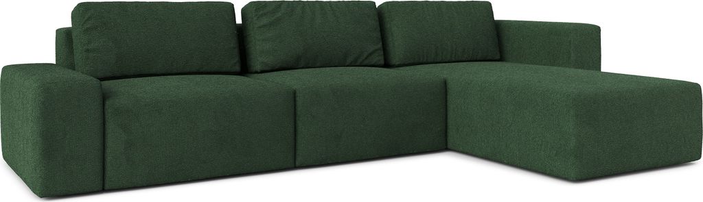 AX LIVING Couch XXL L Form Arkleton Eckcouch Dunkel Grün 360cm Stil R