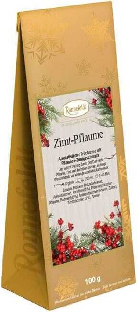 Zimt-Pflaume aromatisierter Früchtetee 100g Produktbild 