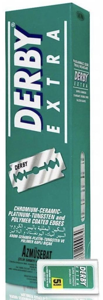Scheermesjes Derby Extra, dubbelzijdig, 100 stuks Productafbeelding 