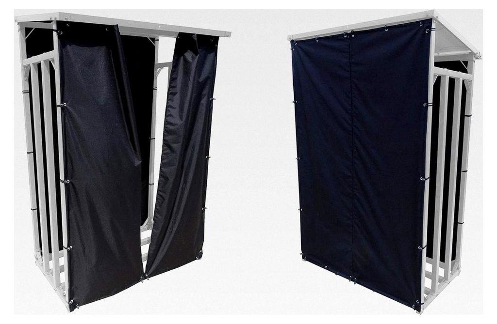Wetterschutzset für Kaminholzunterstand 130x70x203cm PVC Schwarz