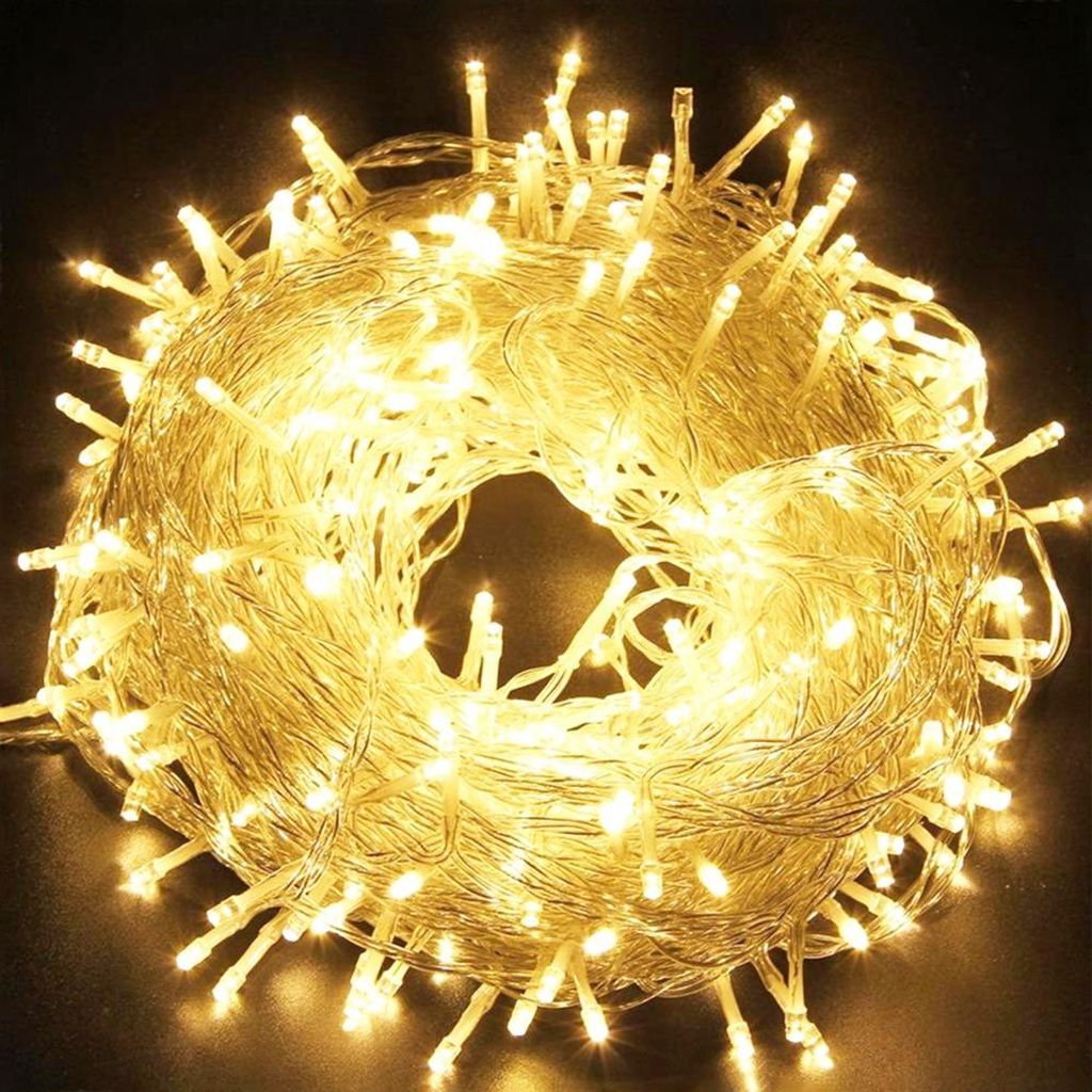 Lichterkette 20m 200 LED 8 Lichtmodi Wasserdicht Innen Weihnachten Hochzeit Party Garten Deko, Warmweiß