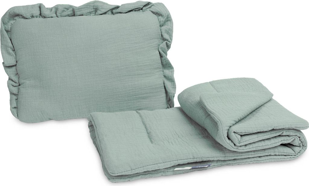 SENSILLO Bettzeug für Kinderbuggy, Kinderwagen und Kinderbett - Khaki