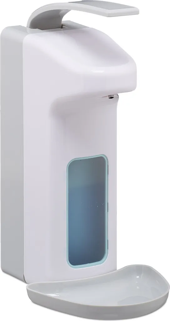 Distributeur à Bras 1000 ml Relaxdays Haute Capacité en Plastique ABS