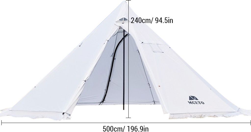 Tipi-Warmzelt fuer 5šC8 Personen mit Herd, Produktbild 6