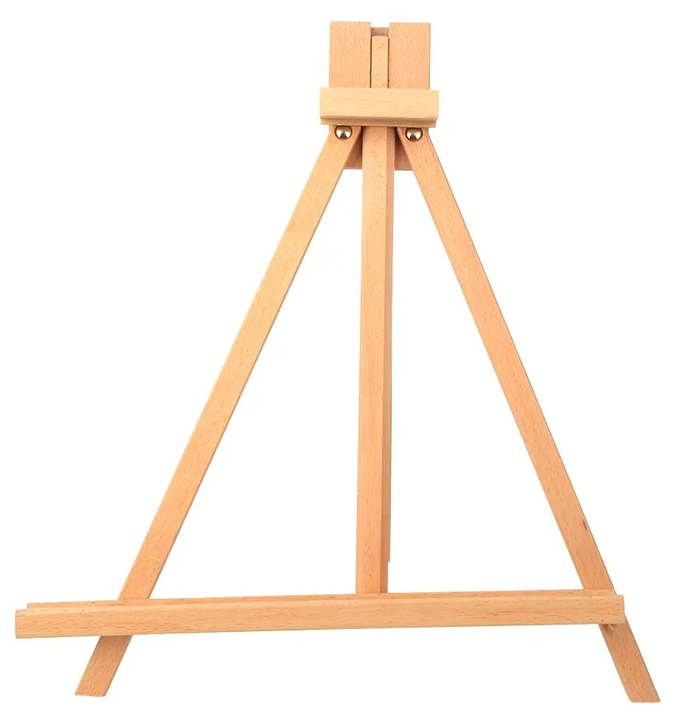 Support stable pour cadres et menus, chevalet bois de hêtre anti-chute