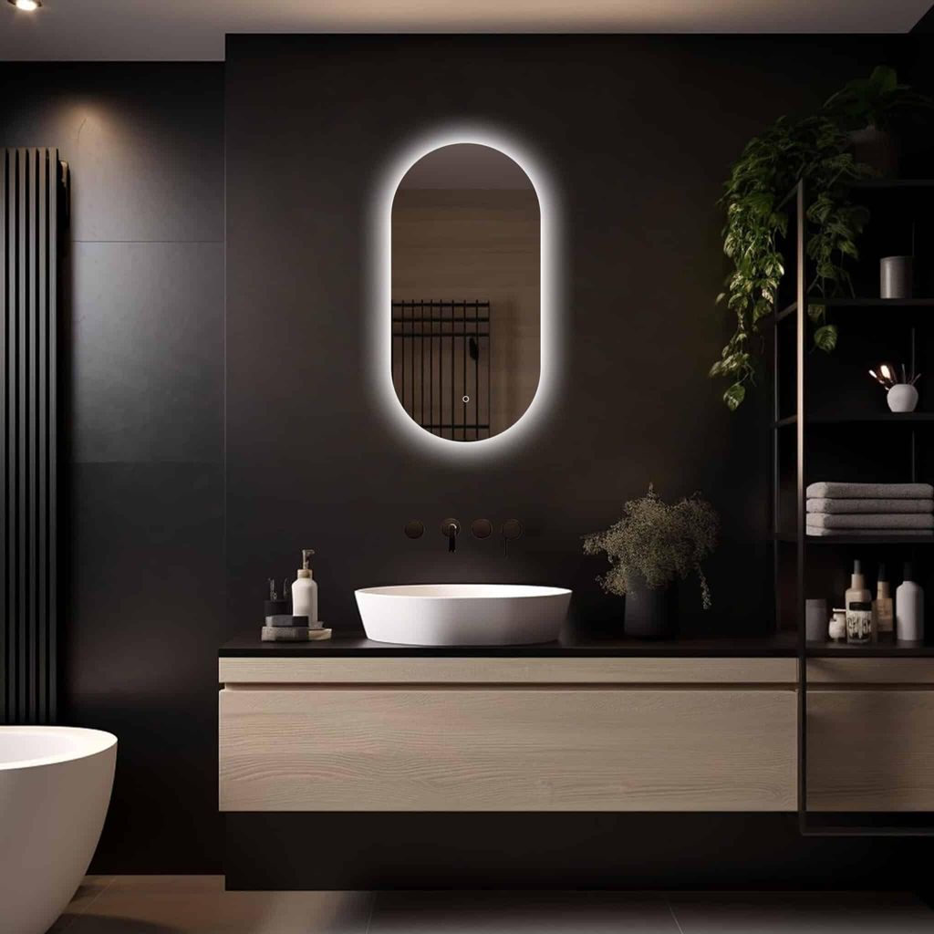 LoXa miroir de salle de bain Fiona 40×80 cm ovale - LED, Image du produit 
