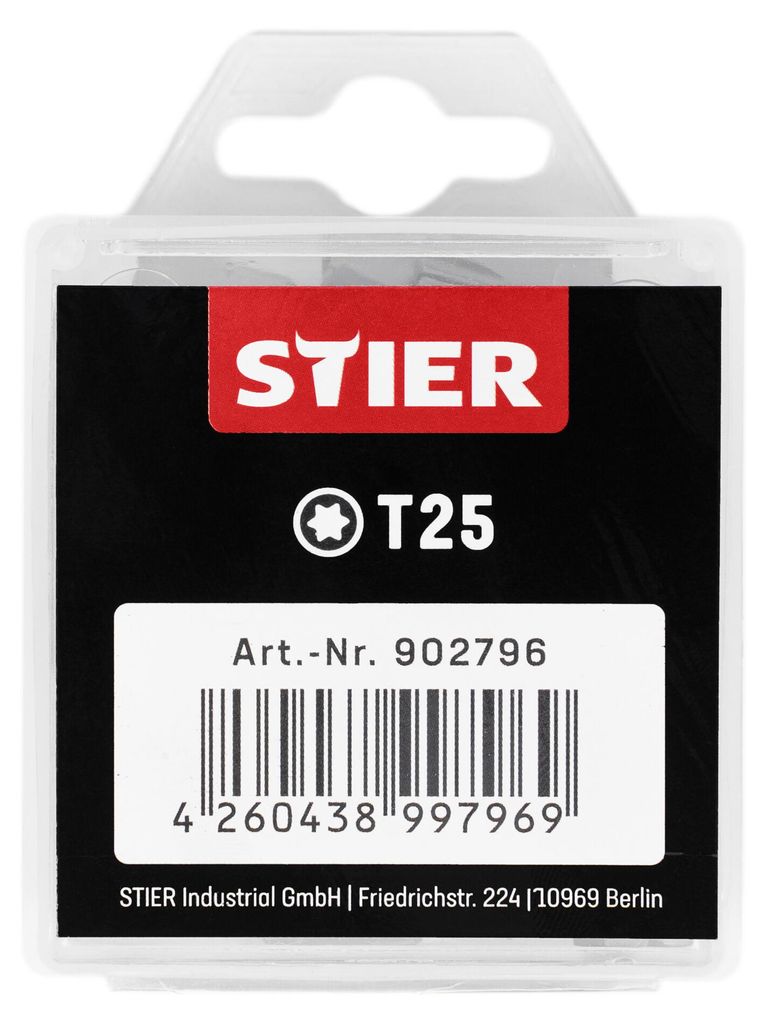 Confezione grande di punte TORX STIER, 50 punte, T 25, Immagine del prodotto 