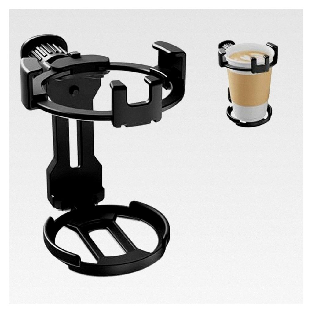 Getränkehalter und Handyhalterung 2 in 1, Klappbarer Becherhalter für Lüftung, Universelle Halterung für Smartphone und Flaschen, Schwarz