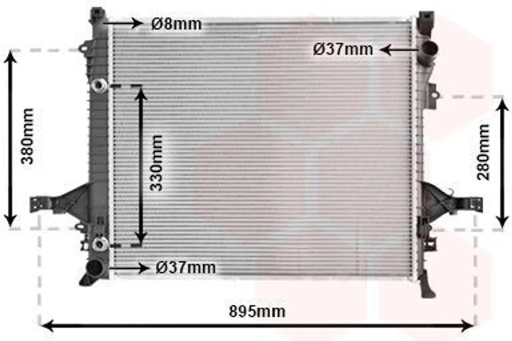 Radiateur moteur VAN WEZEL 59002133 pour VOLVO XC90 I 275 de qualité OE