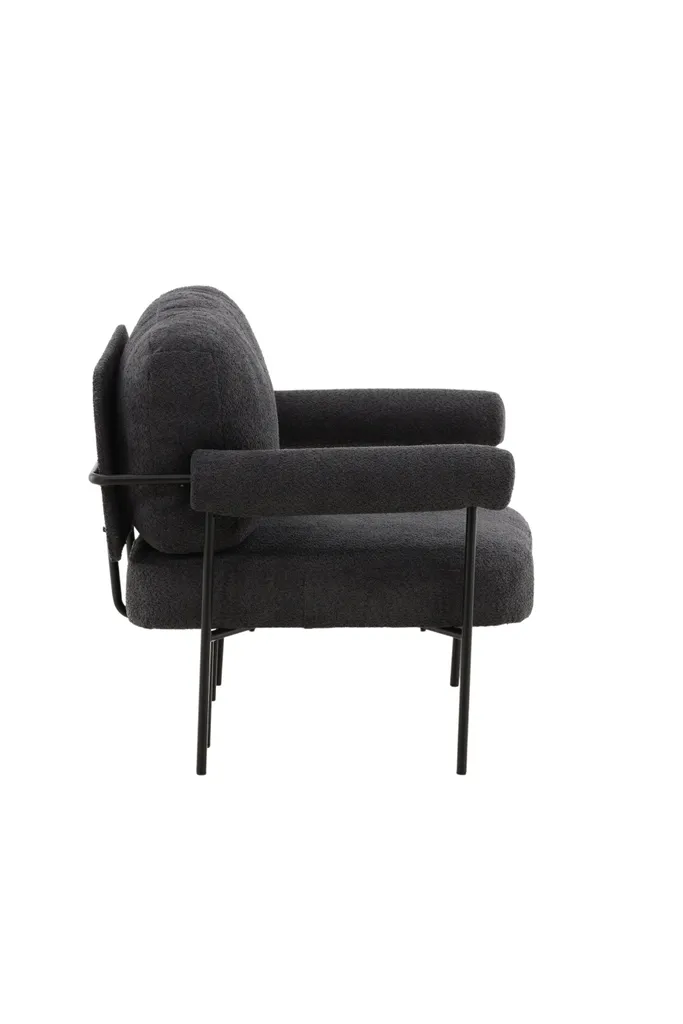 Chaise design Tillberga Josefin Lustig avec pieds en métal noir et gris