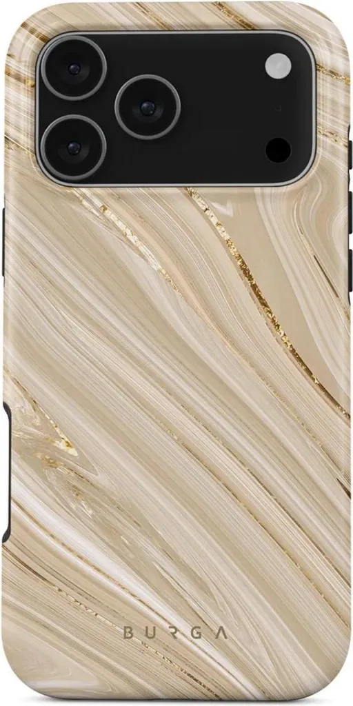 Custodia Burga iPhone 17 Pro Max Beige Full Glam: Eleganza Magnetica