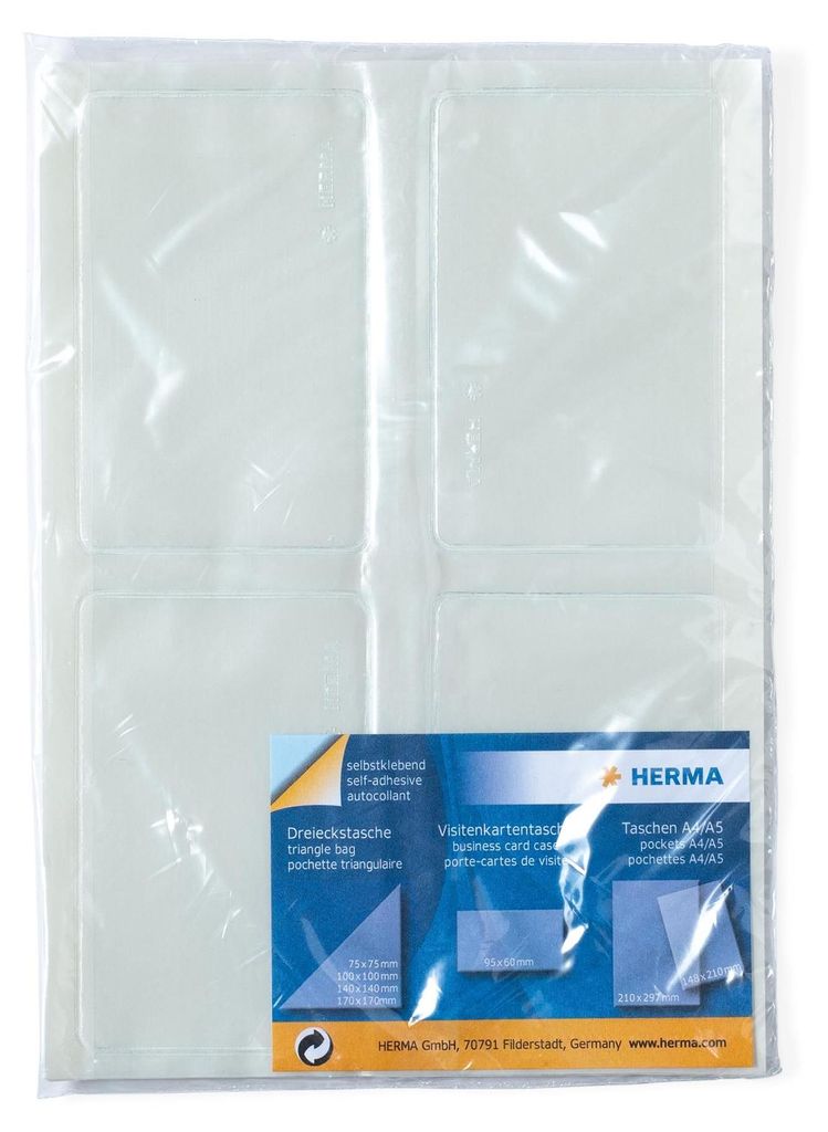 Portacarte da visita Herma, formato 95 x 60 mm, confezione Immagine del prodotto 