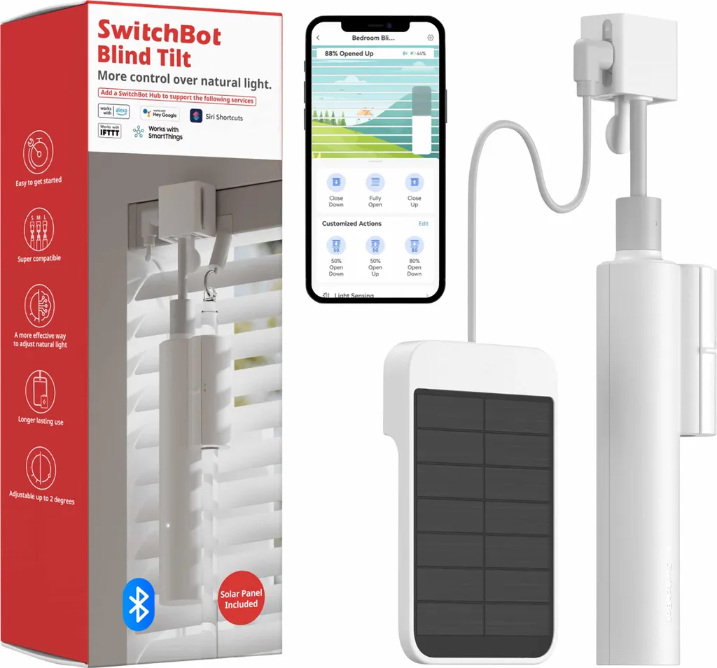 SwitchBot Blind Tilt W2701600: Motore Smart per Veneziane con Pannello Solare