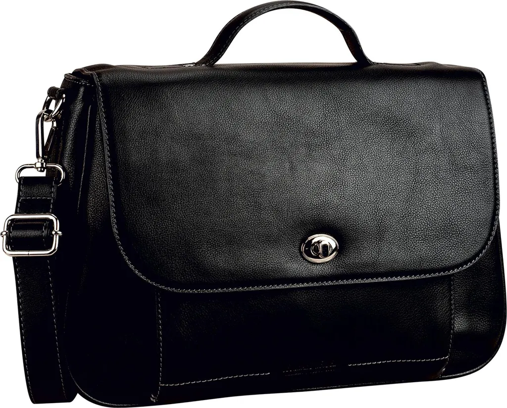Sac Travail Cuir pour Ordinateur Portable 15 Pouces Business Bag Noir