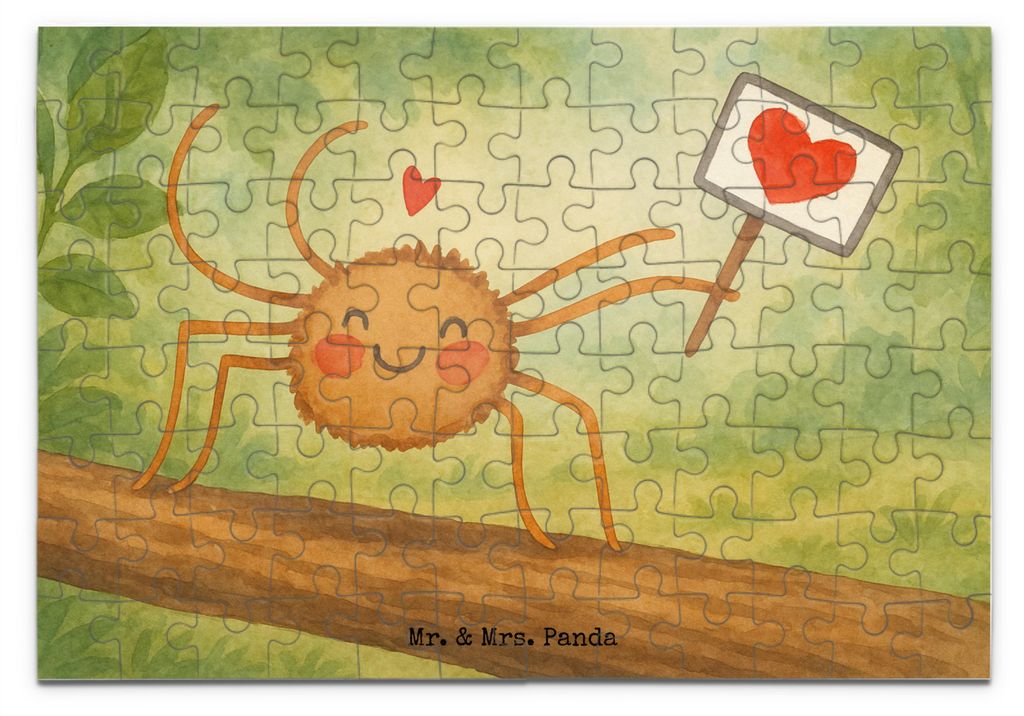 Mr. & Mrs. Panda Puzzle Spinne Agathe Motivation Design 96 Teile - Weiß - Geschenk, Vertrauen, 1500, 2000, Glück, Liebe, 500, Puzzlespiel, 1000, ...
