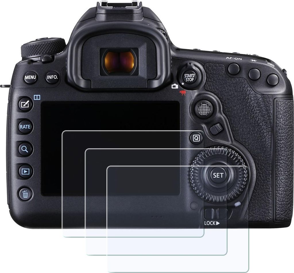 Display-Schutzglas für Canon EOS 5D Mark III, 5D Mark IV, 5DS R, 5DS, 1D X – 0,3 mm 9H gehärtetes Glas 3 Stück