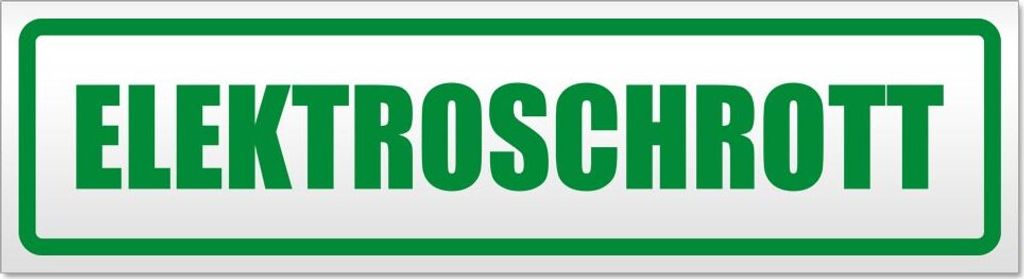 Elktroschrott Magnetschild Schild magnetisch