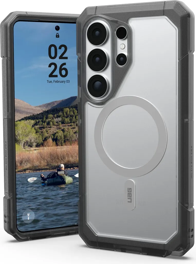 Coque UAG Trooper Samsung Galaxy S26 Ultra Transparent Cendre Renforcée