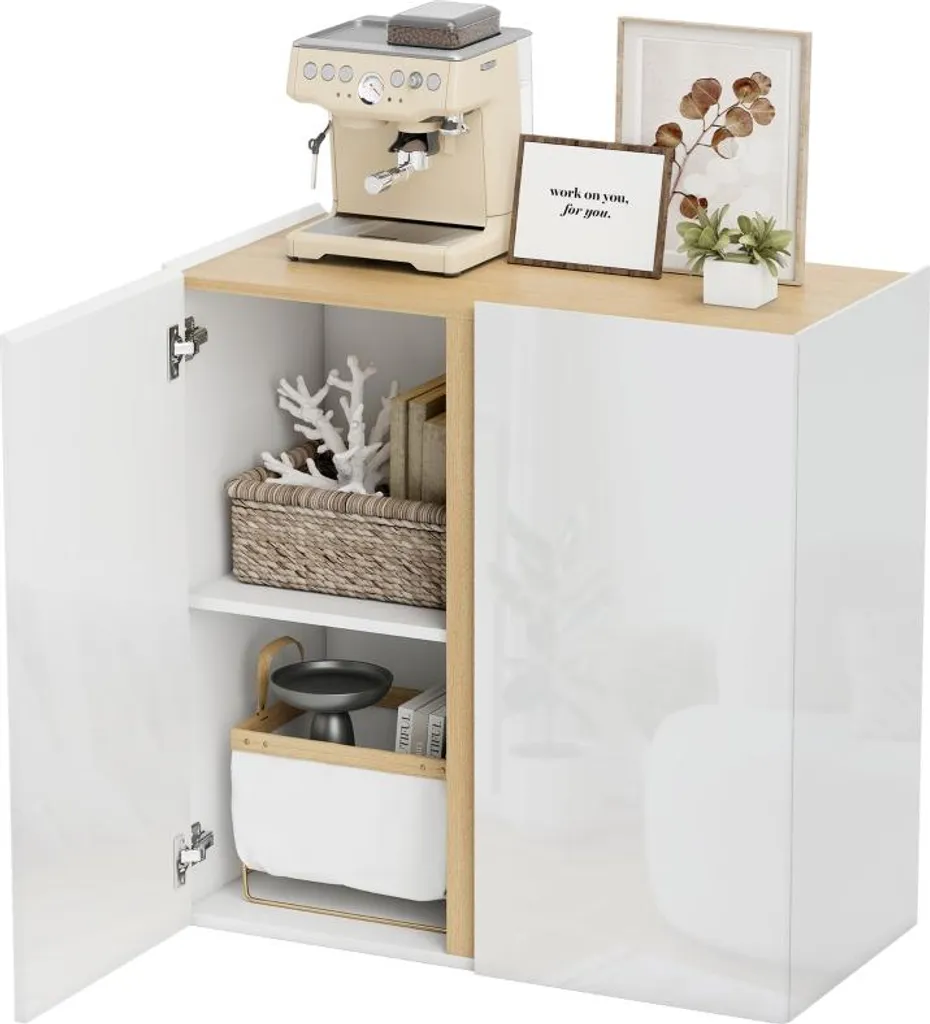 Fortuna Lai Comò Credenza Soft-Close Bianco - Mobile Soggiorno Elegante