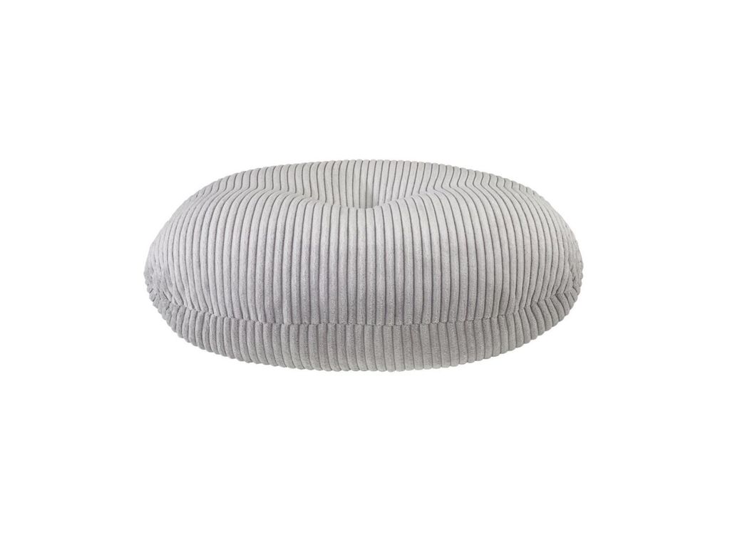 Okrúhly podlahový vankúš z manšestru | sivá | Ø 60 cm | Obrázok produktu 
