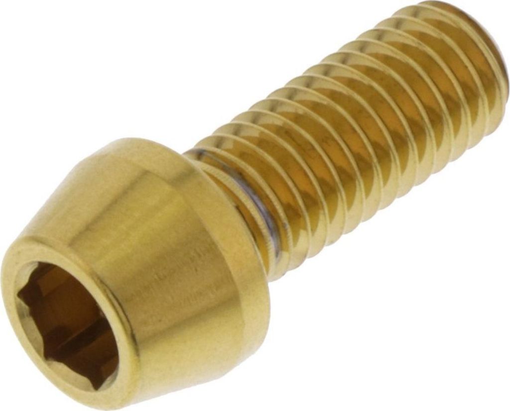 Schraube JMP konisch M8x1,25mm 20mm Edelstahl V4A gold