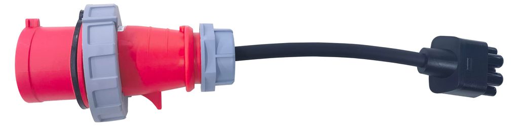 Tesla Gen 2 NEMA adaptér Elvix TS-3P32-CEE 22KW červený Obrázok produktu 