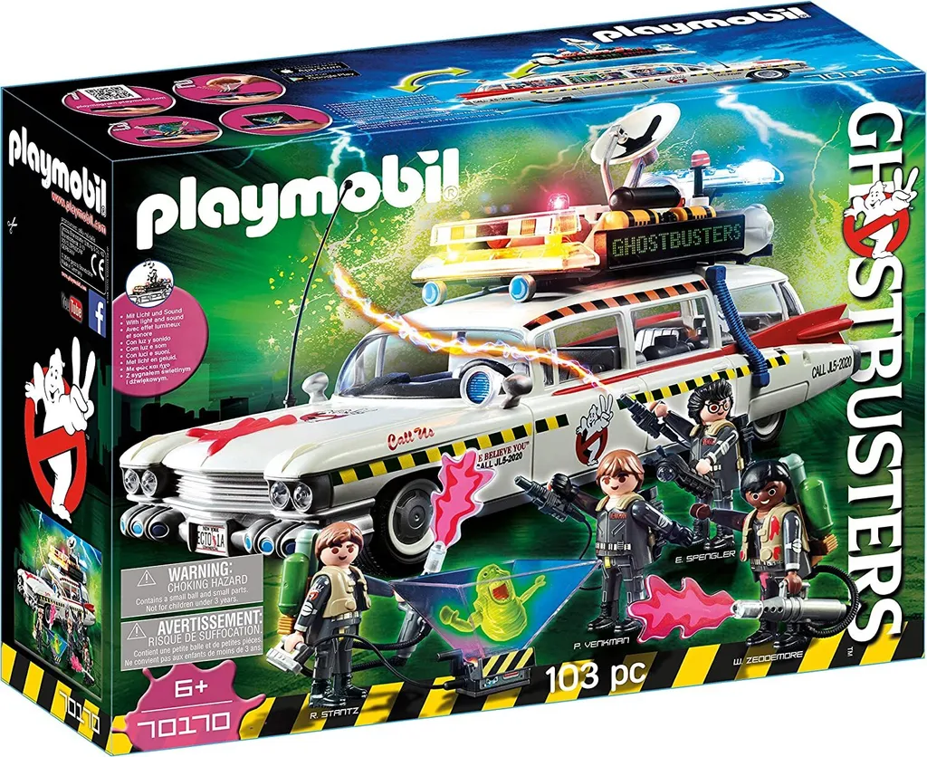 PLAYMOBIL Ghostbusters Ecto-1A 70170 Véhicule SOS Fantômes avec Figurines
