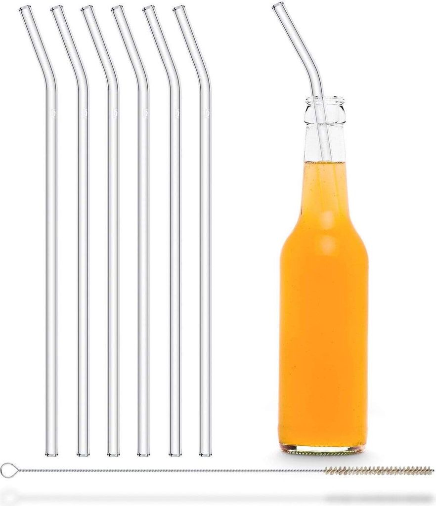 HALM Glas-Strohhalme Wiederverwendbar Trinkhalm - 6 Stück Produktbild 1
