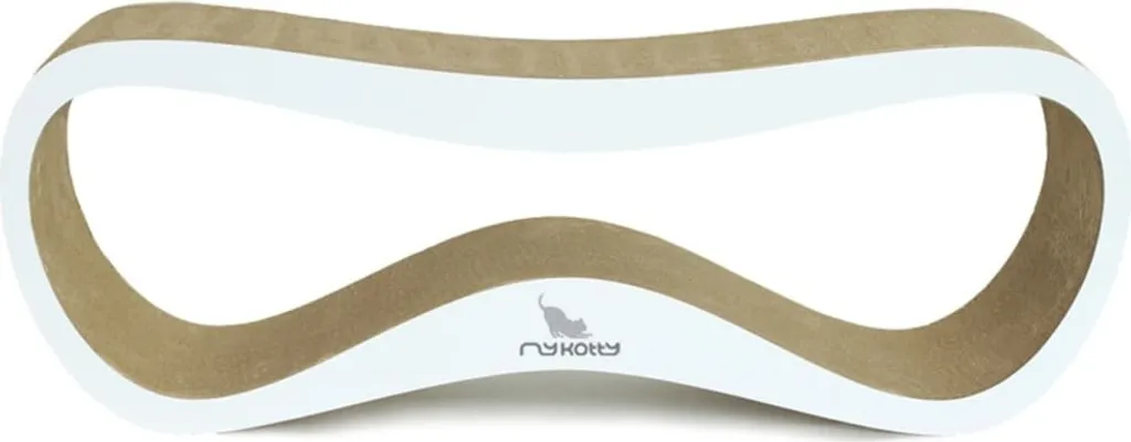 Griffoir Design en Carton pour Chat MyKotty LUI 75cm Coloris Blanc Chic