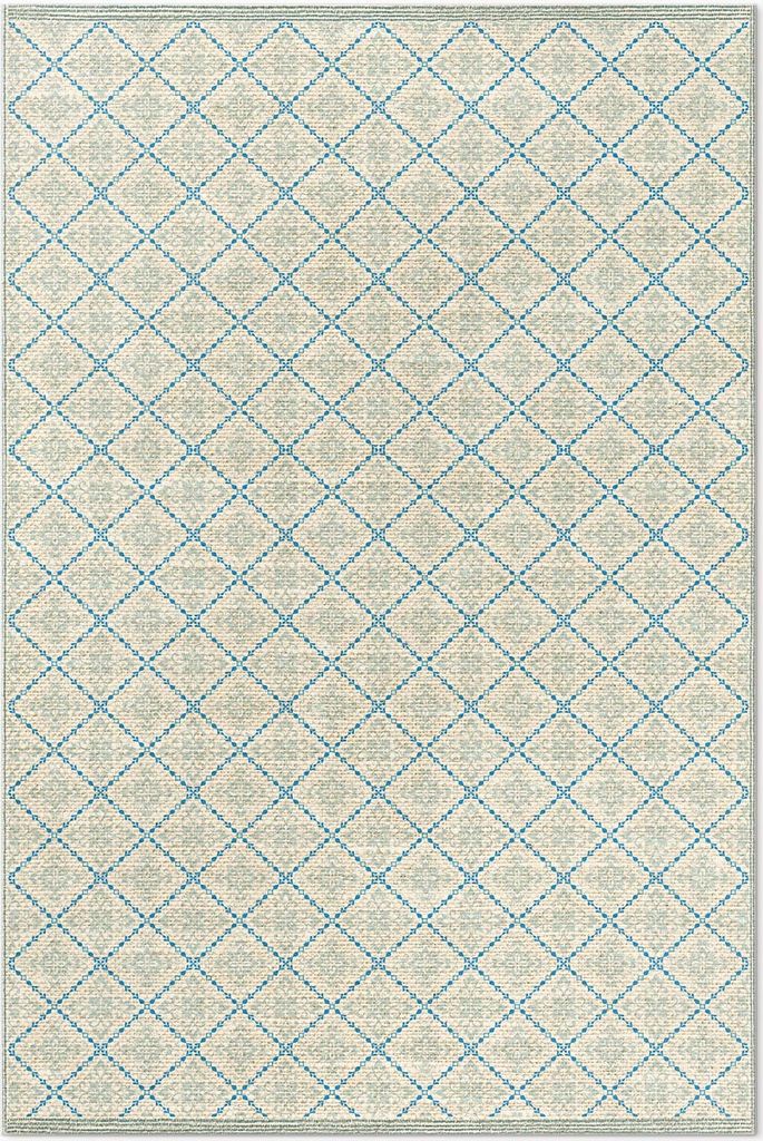 Geometrische Linien Nachahmung Stoff – Vinyl Fußmatte – 140x210 cm – Rutschfest, Pflegeleicht & Langlebig