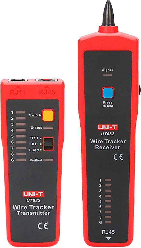 Uni-T Adernpaarsucher UT682 Kabeltester für RJ11 RJ45 Kabel Produktbild 