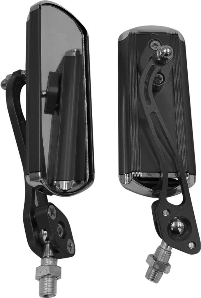 2St. Winkelverstellbarer Sicherheitsfahrrad Mountainbike Lenker Rückspiegel , Schwarz