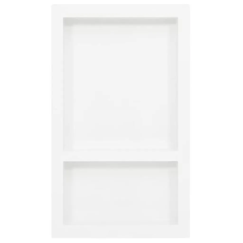 vidaXL Niche de douche 2 compartiments blanc brillant 41x69x9 cm - 10