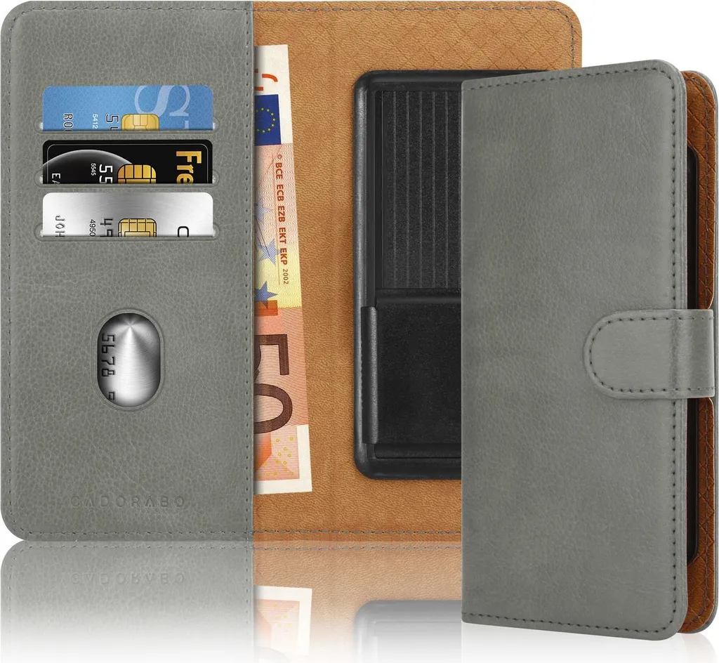 Cover Samsung A03 Cadorabo Grigio - Protezione 360 con Porta Carte