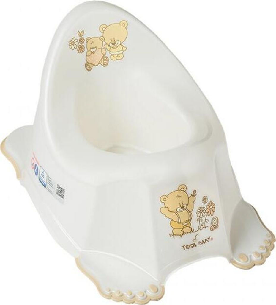 Töpfchen TEDDYBÄR weiß-schwarz.