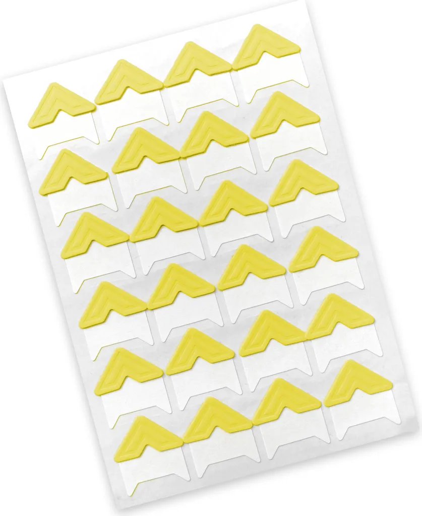 24 Angolini Adesivi Gialli per Foto - Kit DIY Scrapbooking Creativo