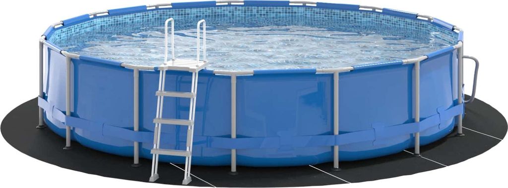 Bodenfolie für Pools Schwarz Ø 550 cm Vliesstoff