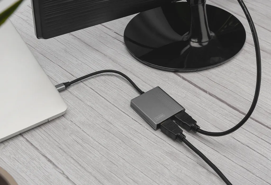 DIGITUS DA-70822 Adaptateur Graphique HDMI USB Type-C 4K 2-en-1 Noir