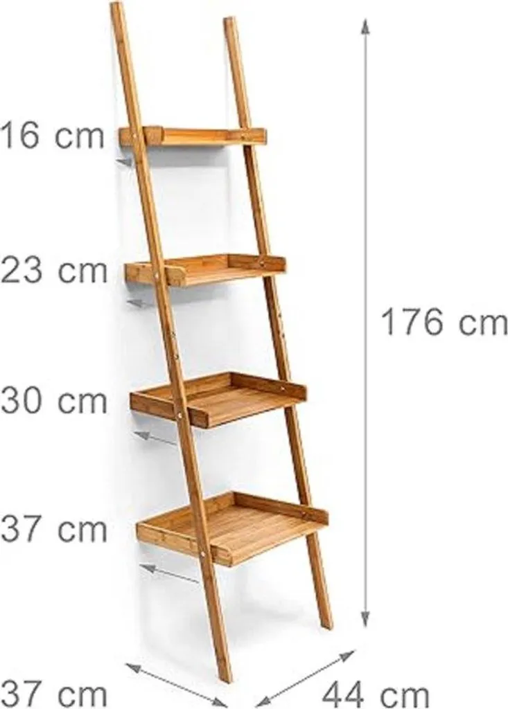 Bibliothèque de rangement pour livres et déco, étagère en bois 176x44cm