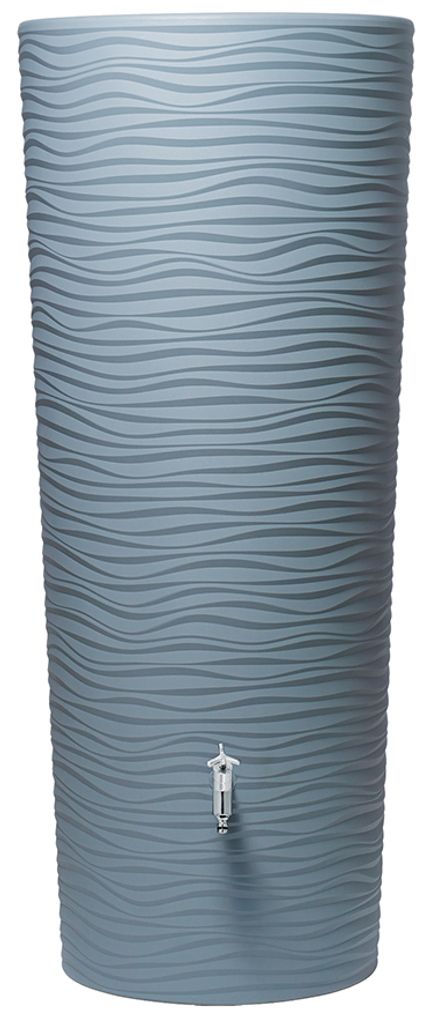 Garantia NATURA 2in1 Regenspeicher Regentonne Regenspeicher 350 L, 62x62x150 cm (LxBxH), ocean blaugrau; 326153