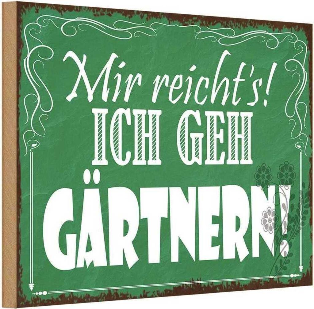 vianmo Holzschild 20x30 cm mir reicht`s ich geh gärtnern Dekoration