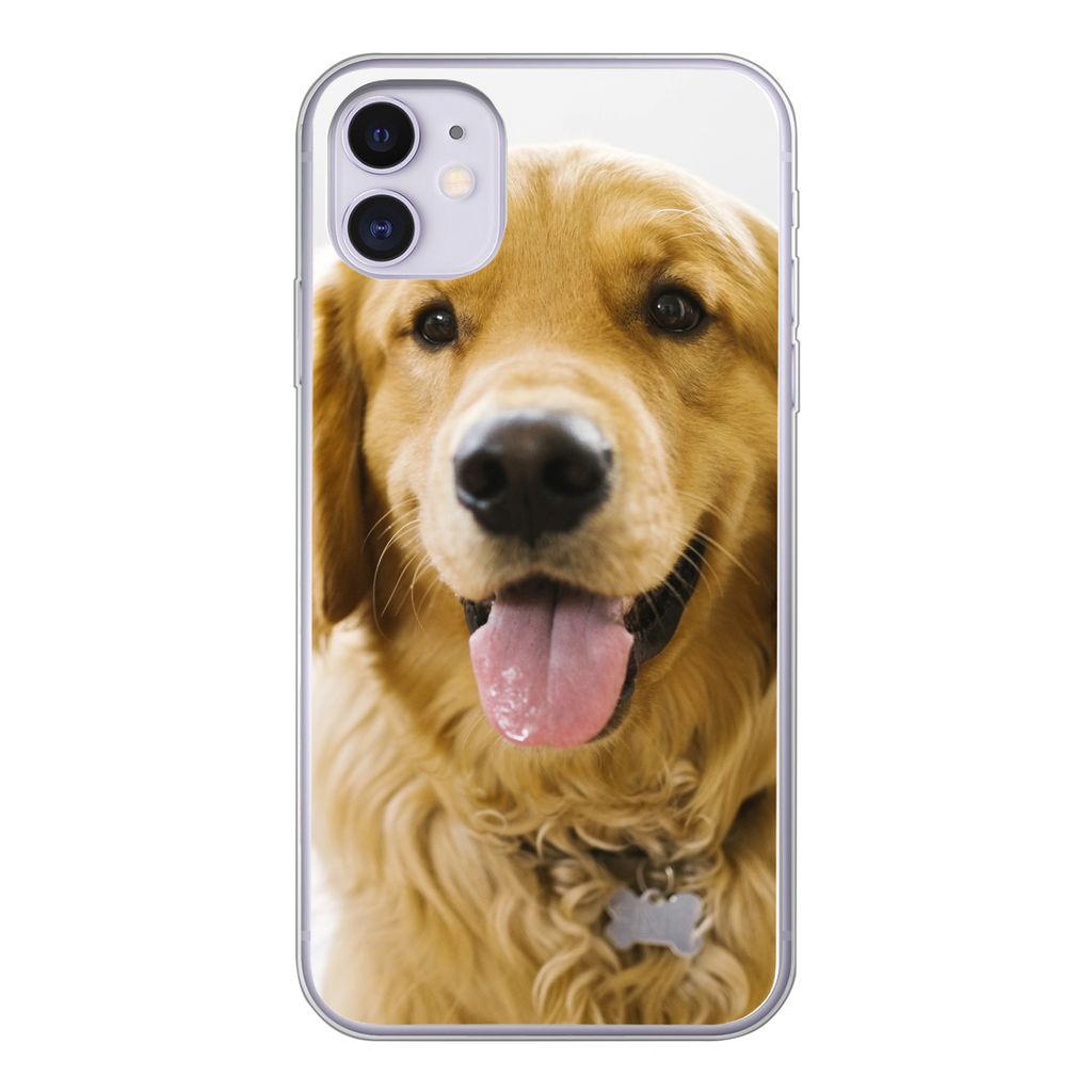 MuchoWow Handyhülle Schutzhülle Hülle für iPhone 11 Porträt eines superschönen Golden Retrievers Silikon Softcase Handy Hülle - Handytasche