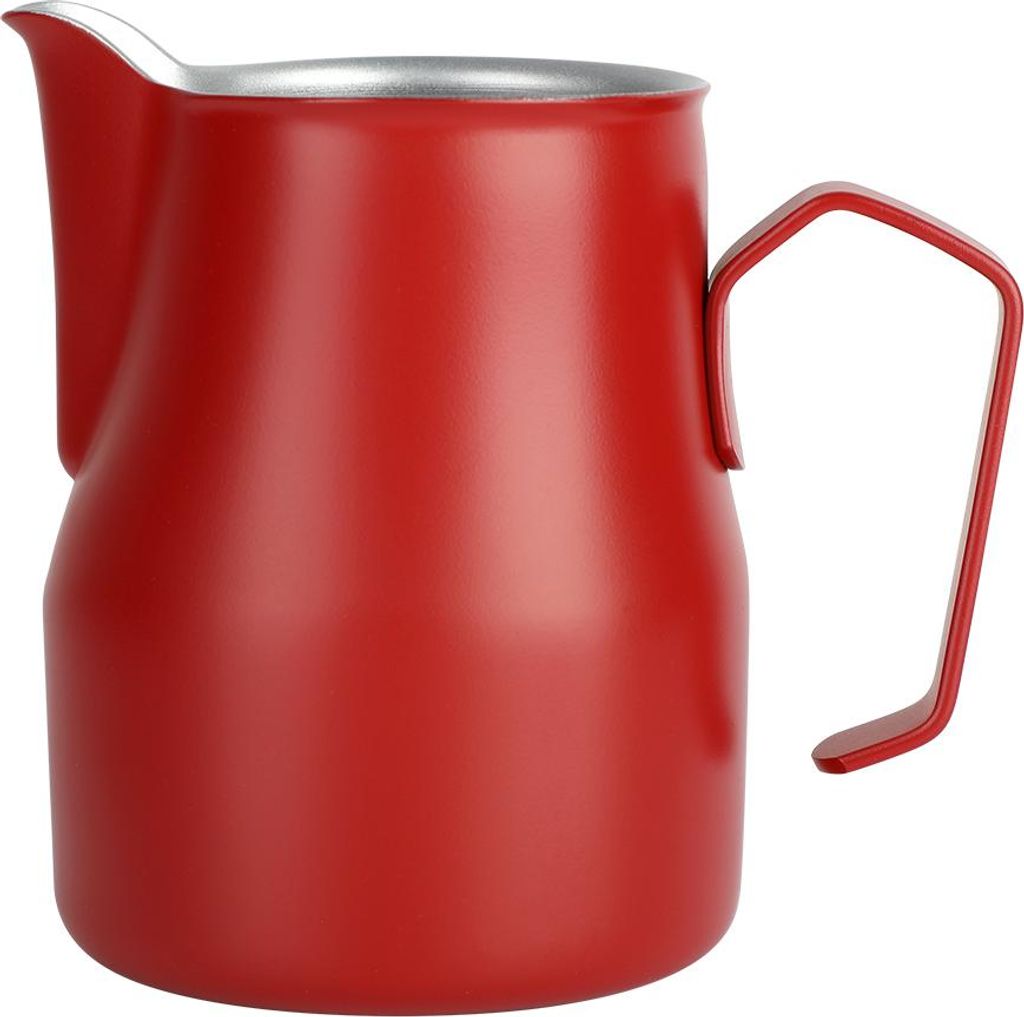 500 ml Milchaufschäumbecher aus Edelstahl, Kaffeekännchen, Latte Art für Cafés (Rot)
