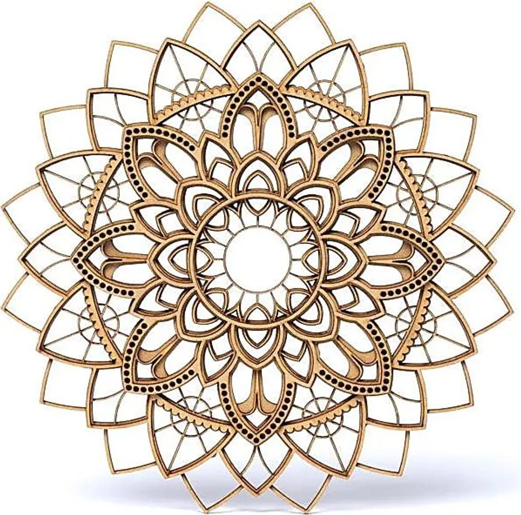 Décoration Murale Mandala 25cm Bohème - Design Ajouré en Lot de 2 Unités