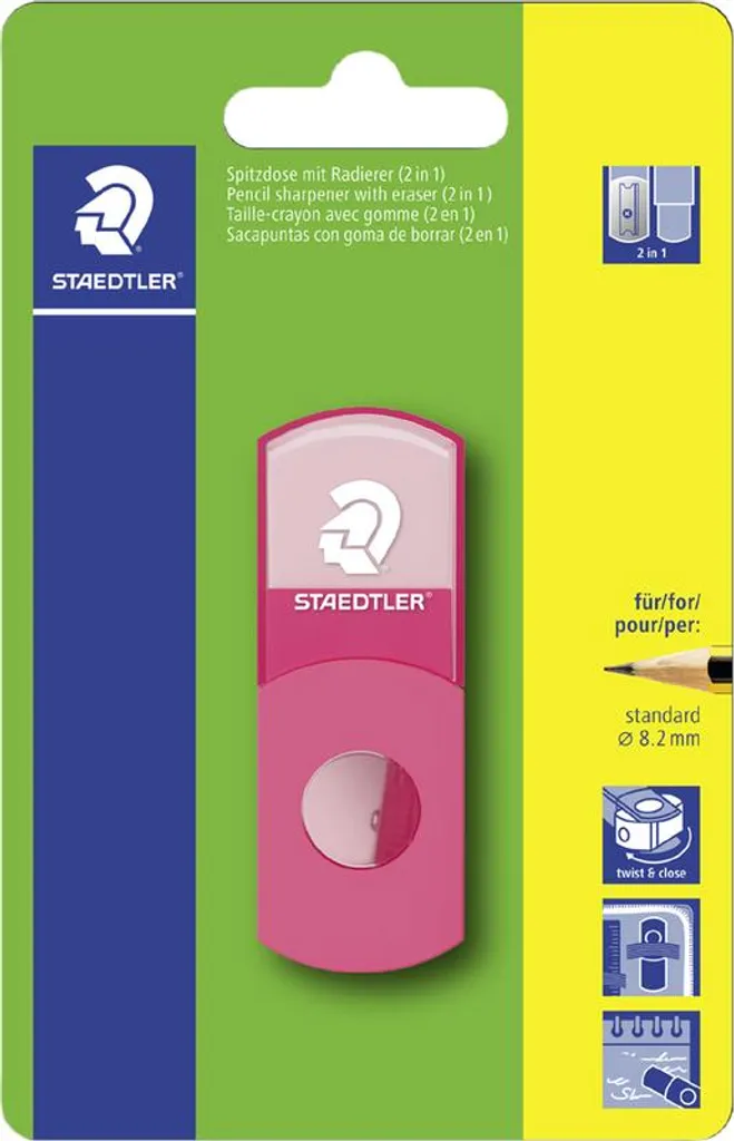Staedtler 511SEF20BK Spitzdose mit Radierer (2in1)